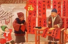 春节贴春联贴年画祭奠祖先和祭拜神佛习俗